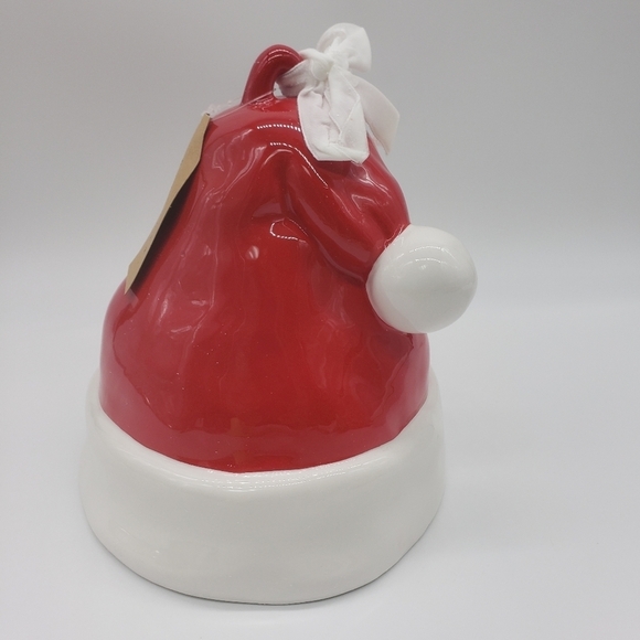 1194- Rae Dunn Artisan Collection Santa's Workshop Santa Hat Bird House NWT - Picture 3 of 6